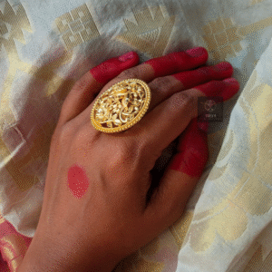 Thea's Gold-Plated Adjustable Statement Ring