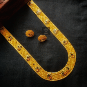 Thea's Gold-Plated Long Intricate Work Meenakari Haram Set