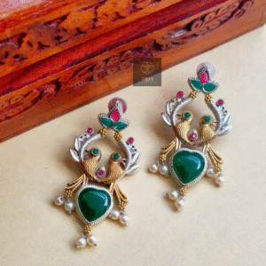 Thea's Dual Tone Bird Motif Earrings