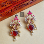 Thea's Dual Tone Bird Motif Earrings - view 2