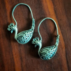 Thea's Antique Peacock Shaped Hoops