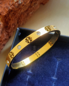 Thea's Floral Studded Openable Bangle