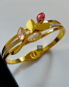 Thea's Multi-Colored Stone Front Open Bangle