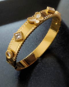 Thea's Textured Butterfly Accent Openable Bangle