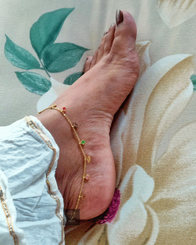 Thea's Multi-Colored Charms Anklet