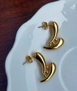 Thea's Abstract Gold Drop Earrings