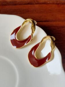 Thea's Red Enamel Earrings