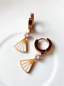 Thea's Sculptural Red & Gold Statement Earrings