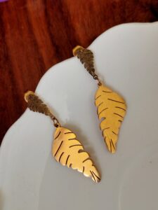 Thea's Leaf-Shaped Anti-Tarnish Earrings