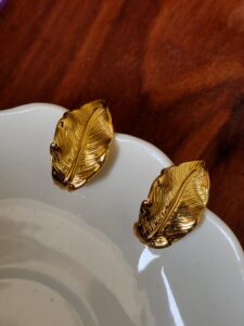Thea's Leaf Shaped Anti Tarnish Earrings