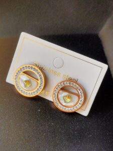 Thea's Crystal Circle Stud Earrings