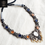 Thea's Floral Motif Necklace with Pearl Drops - view 1
