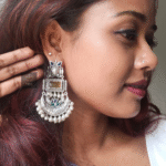 Thea's Celebrity Inspired Chandbali with Monalisa Stones - view 2
