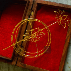 Thea's Lotus Motif Hair Bun with Stick