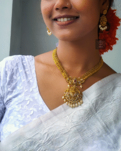Thea's Lakshmi Pendant Temple Necklace Set