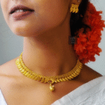 Thea's Leaf Motif Temple Necklace Set - view 2
