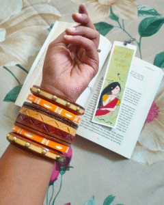 Thea's Textured Wooden Bangle Stack