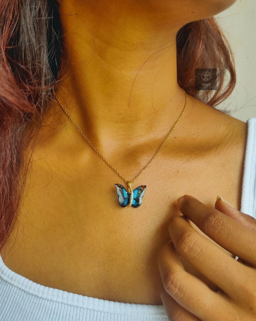 Thea's Moonlight Blue Pendant Necklace