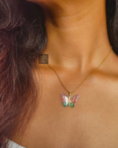 Thea's Pastel Butterfly Pendant Necklace