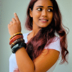 Thea's Bold Wooden Bangle Stack - view 3