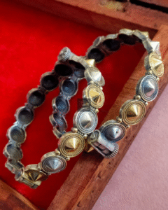 Thea's Dual Tone Screw Bangle Set