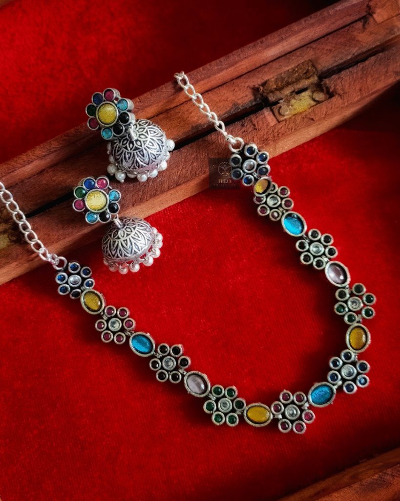 Thea's Multi-Colored Monalisa Stones Necklace