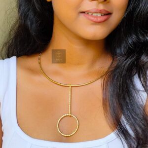 Thea's Brass Pendulum Shaped Statement Hashuli