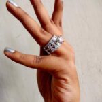 Thea's AD Solitaire Adjustable Crown Ring - view 3