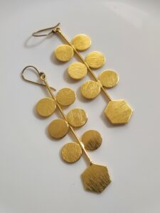Thea's Brass Long Danglers