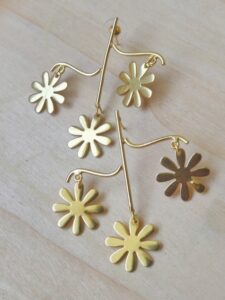 Thea's Brass Chandelier Drop Earrings