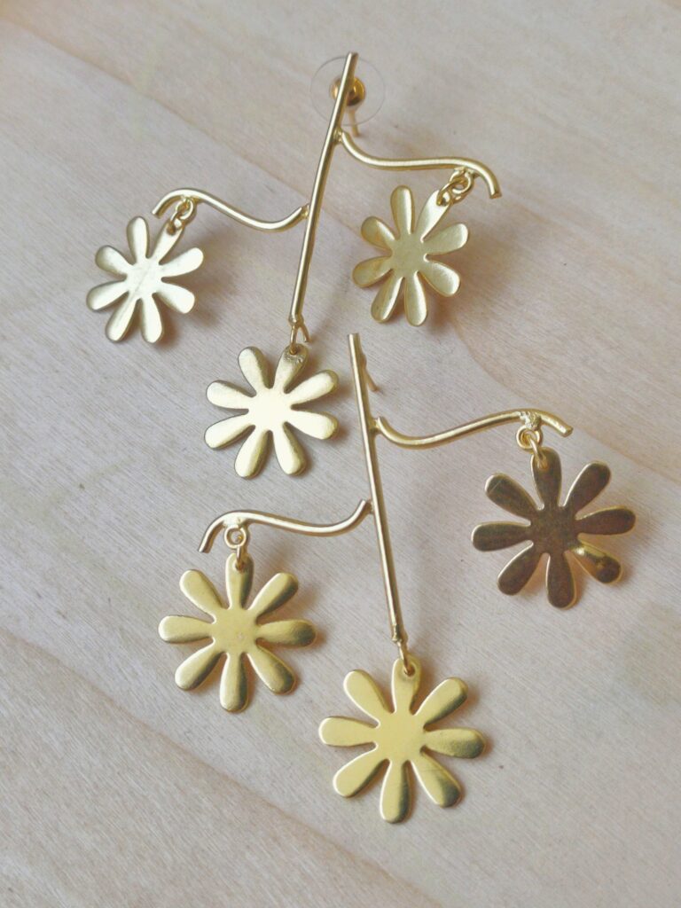 Thea's Brass Chandelier Drop Earrings