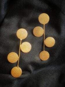 Thea's Brass Hammered Contemporary Danglers