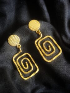 Thea's Brass Abstract Earrings