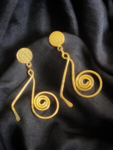 Thea's Brass Abstract Earrings