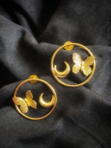 Thea's Butterfly Motif Circular Earrings