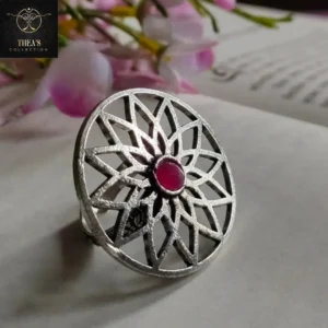 Thea's Flower Motif Adjustable Ring