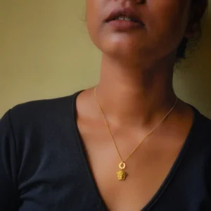 Thea's Anti Tarnish Medusa Motif Pendant Necklace