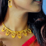 Thea's Indo-Western Designed Gold-Plated Necklace Set - view 2