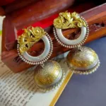 Thea's Royal Dual Tone Statement Jhumka - view 2