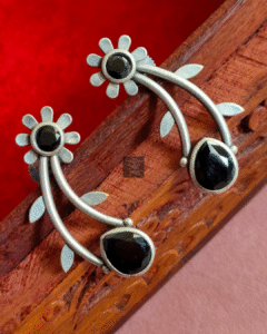 Thea's Black Stone Minimal Studs