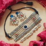 Thea's Silver Look-Alike Fusion Pearl Choker Set - view 1