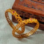 Thea's Peacock Motif Traditional Bangle Set - view 1