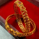 Thea's Peacock Motif Traditional Bangle Set - view 2