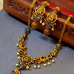 Thea's Lakshmi Motif CZ Studded Necklace Set - view 1