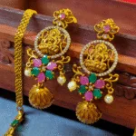 Thea's Lakshmi Motif CZ Studded Necklace Set - view 3