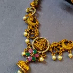 Thea's Lakshmi Motif CZ Studded Necklace Set - view 2