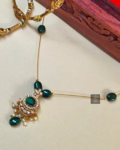 Thea's Emerald Green Stone CZ Stone Invisible Necklace