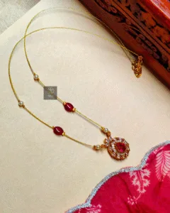 Thea's CZ Stone Invisible Chain Necklace