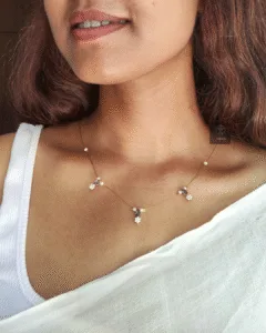 Thea's Purple Charms Invisible Chain Necklace