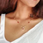 Thea's CZ Stone Invisible Chain Necklace - view 3